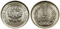 1 złoty 1972, Warszawa, aluminium, Parchimowicz 