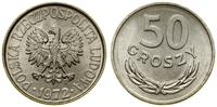 50 groszy 1972, Warszawa, aluminium, wyśmienite,