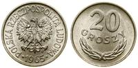 20 groszy 1965, Warszawa, aluminium, wyśmienite,