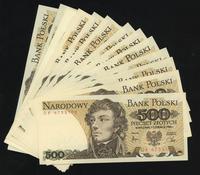 19 x 500 złotych 1.06.1982, serie: DK, EC, EF, E