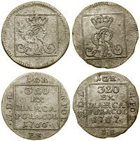 Polska, lot 2 x grosz srebrny, 1766 FS, 1767 FS
