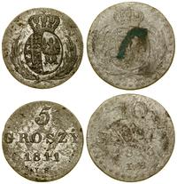 lot 2 monet, Warszawa, 5 groszy 1811 IS (stan II