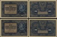 zestaw: 2 x 100 marek polskich 23.08.1919, seria