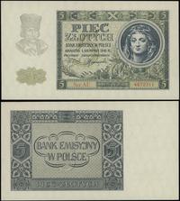 5 złotych 1.08.1941, seria AE, numeracja 4672311