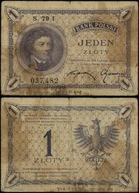 1 złoty 28.02.1919, seria 79 I, numeracja 037482