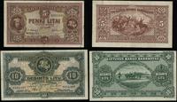 zestaw 2 banknotów 1927–1929, w zestawie: 10 lit