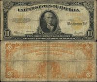 10 dolarów 1922, seria K 7589069, żółta pieczęć,
