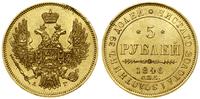 5 rubli 1846 СПБ АГ, Petersburg, złoto 6.54 g, u