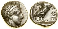 tetradrachma (ok. 454–404 pne), Ateny, Aw: Głowa