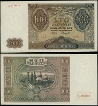 100 złotych 1.08.1941, seria A, numeracja 573291