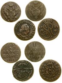 zestaw 4 monet 1753–1832, w zestawie: grosz (3 s