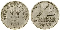1/2 guldena 1932, Berlin, herb Gdańska, AKS 17, 