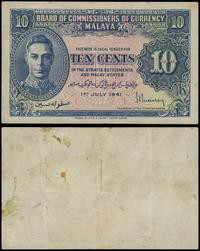 Malezja, 10 centów, 1.07.1941
