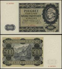 500 złotych 1.03.1940, seria A, numeracja 195782