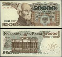 50.000 złotych 1.12.1989, seria AC, numeracja 28