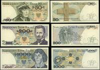zestaw 3 banknotów 1982–1988, w zestawie: 50 zło