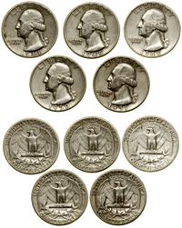 zestaw 5 x 1/4 dolara 1944, 1945, 1948 S, 1950, 
