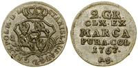 półzłotek (2 grosze) 1767 FS, Warszawa, szeroka 