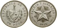 1 peso 1933, Filadelfia, srebro próby 900, 26.71
