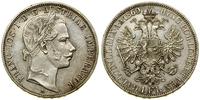 1 floren 1860, Wiedeń, moneta wyraźnie przetarta