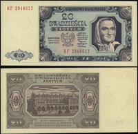 20 złotych 1.07.1948, seria KF, numeracja 204661