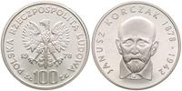 100 złotych 1978, Janusz Korczak, moneta w plast