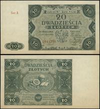 20 złotych 15.07.1947, seria A, numeracja 211439