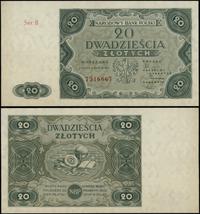 20 złotych 15.07.1947, seria B, numeracja 751666