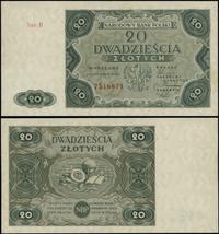 20 złotych 15.07.1947, seria B, numeracja 751667