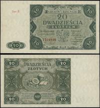 20 złotych 15.07.1947, seria B, numeracja 751665
