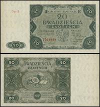 20 złotych 15.07.1947, seria B, numeracja 751665