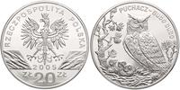 20 złotych 2005, Puchacz, moneta w plastikowym k