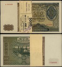 50 x 100 złotych 1.08.1941, seria D, numeracje 2