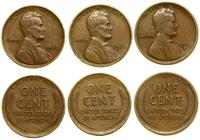 zestaw 3 x 1 cent, typ Lincoln, w skład zestawu 