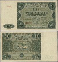 20 złotych 15.07.1947, seria D, numeracja 217392