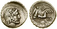 denar serratus 83–82 pne, Rzym, Aw: Głowa Jupite