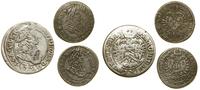 zestaw 3 monet, 3 krajcary 1705 FN (Opole), 1 kr