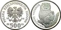 500 złotych 1986, Warszawa, Sowy, srebro, moneta