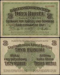 3 ruble 17.04.1916, Poznań, seria A, numeracja 1
