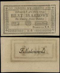 4 złote polskie 4.09.1794, seria 1-D, mikrodziur