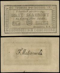 4 złote polskie 4.09.1794, seria 1-E, mikrodziur