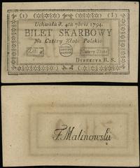 4 złote polskie 4.09.1794, seria 1-I, mikrordziu