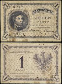 1 złoty 28.02.1919, seria 59 D, numeracja 059661