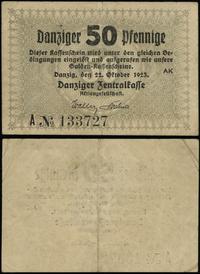 50 fenigów 22.10.1923, inicjały drukarni AK / se