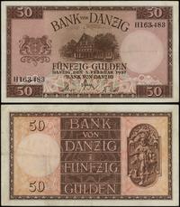 50 guldenów 5.02.1937, seria H, numeracja 163483