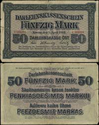 50 marek 4.04.1918, Kowno, seria C, numeracja 36