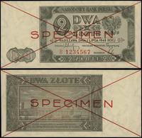 2 złote 1.07.1948, seria B, numeracja 1234567, c