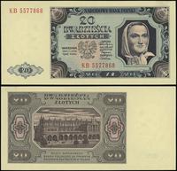 20 złotych 1.07.1948, seria KB, numeracja 557786