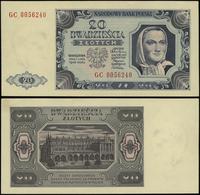 20 złotych 1.07.1948, seria GC, numeracja 805624