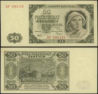 50 złotych 1.07.1948, seria EF, numeracja 190111